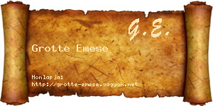 Grotte Emese névjegykártya